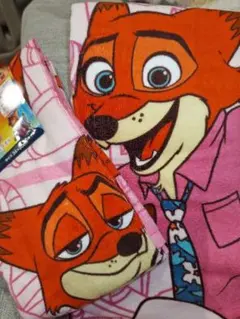 ズートピア ニック・ワイルド タオルセット　フェイスタオル　バスタオル　しまむら