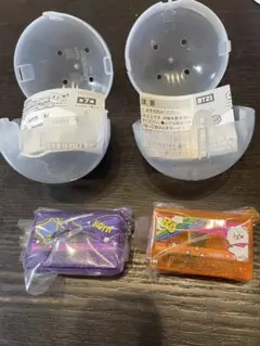 BT21 カセットテープチャーム　カプセルトイ おもちゃセット 紫 オレンジ