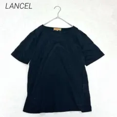 ランセル　半袖Tシャツ　M 黒　シンプル　ワンポイントロゴ　無地　綿100%のサムネイル