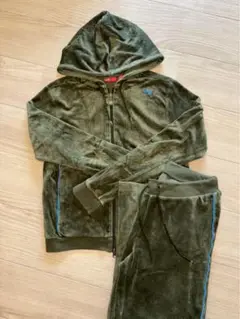 PUMA オリーブグリーン ベルベット セットアップ