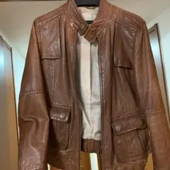 バナナリパブリック　ライダースジャケット レザージャケットメンズ　レディース