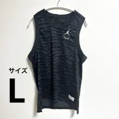 JORDAN ジョーダン　タンクトップ　アニマルプリント　ゼブラ　ブラック　L