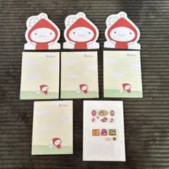 【平成レトロ】 ずきんちゃん メモ用紙と 立体キラキラシール