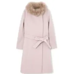 プロポーションボディドレッシング　フォックスファー　ガウンコート　ノーカラー