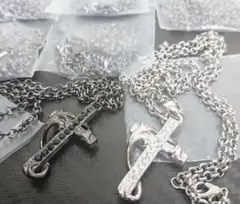 H1 【新品】 クロス型 ペンダント ネックレス セット 60cm 十字架