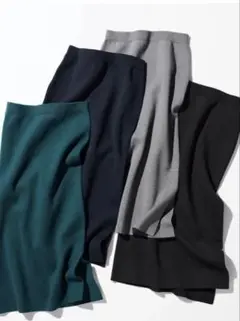 UNIQLO スムースコットンブレンドスカート ブラック