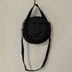LeSportsac 黒白ドット ショルダーバッグ
