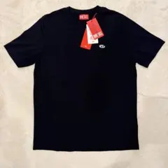 【新品未使用】 DIESEL ワンポイントロゴワッペン ブラック Tシャツ XS