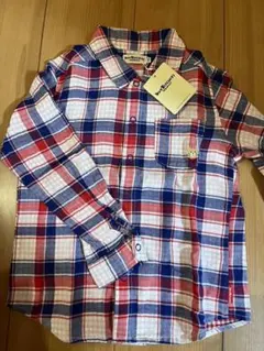 ミキハウスホットビスケッツ チェックシャツ ブラウス 110cm新品未使用