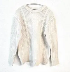 アラン編みクルーニット