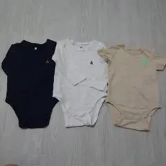 ロンパース 3色セット 長袖 95cmまで