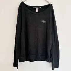 Victoria's Secret ブラック 長袖 Tシャツ S シンプル 薄手