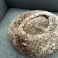 レオパード　ベレー帽　ヒョウ柄