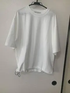 ナノユニバース シルケットサッカーワイドTシャツ ホワイト