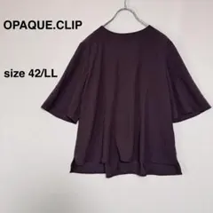 OPAQUE.CLIP フレアスリーブ半袖ブラウス ダークブラウン 42/LLのサムネイル