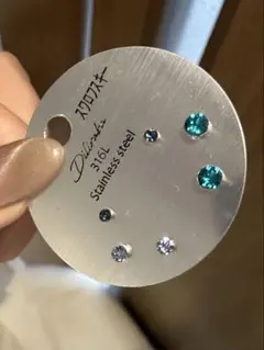 スワロフスキー 6個ピアスセット