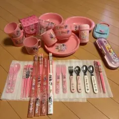 プリキュア 34点食器セット ペンケース　まとめ　箸　平成レトロのサムネイル