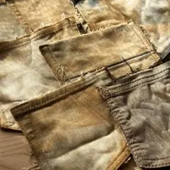 A14 デニムリメイク　コーヒー染めポケット　7枚