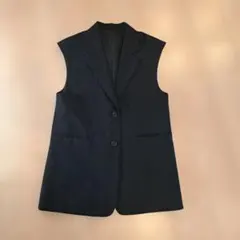 GU　ノースリーブ ベスト　ジレ 黒　ブラック　M