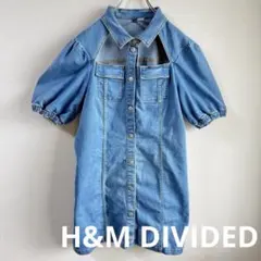 H&M DIVIDED エイチアンドエム パフスリーブ デニム　ワンピース