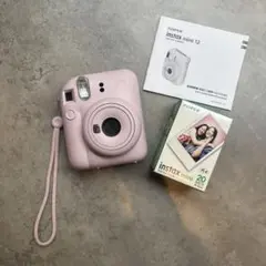 【美品】instax mini 12 ピンク（フィルム20枚つき）