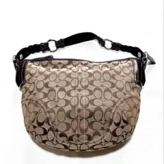 Coach hobo large brown signature