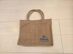 【新品】Hilton ロゴ入り ジュートトート ベージュ