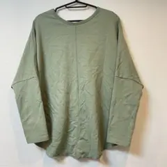 【azul by moussy】オリーブグリーン 長袖Tシャツ