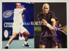 アンドレ・アガシ 写真 2点セット 男子プロテニス ATP