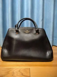 COACH 黒 レザーハンドバッグ