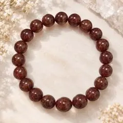 天然石 ルビー ブレスレット 8mm 内径16cm - メルカリ