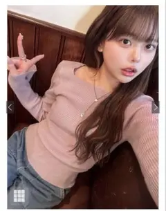 GRL スクエアネックフレアスリーブニットトップス[k9153c]