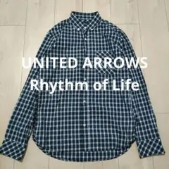ユナイテッドアローズ　チェック柄　長袖シャツ綿100%　Mサイズ日本製
