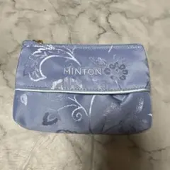 MINTON 花柄サテンポーチ ライトブルーのサムネイル