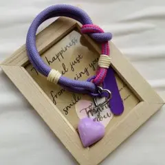 スマホストラップ　韓国　推し色　パープル　紫　キーホルダー　ハート　スマホリング