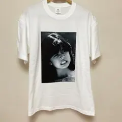 ホワイト 中森明菜写真プリント Tシャツ