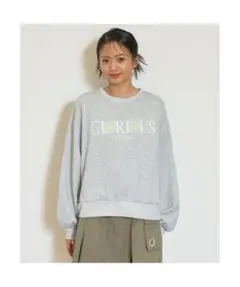 ラブトキシック　裏起毛フラワーロゴプルオーバー160