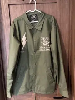 SKULL FLIGHT XL ナイロンジャケット オリーブグリーン