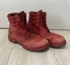 ティンバーランド 6インチブーツ ウォータープルーフ レザー 限定色 赤