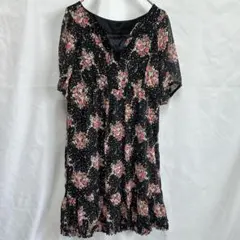 美品 PEYTON PLACE ペイトンプレイス ワンピース 花柄 リボン M