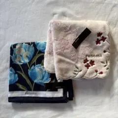 renoma 花柄タオルハンカチ 2枚セット