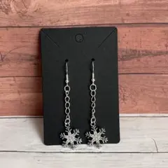 フック式 ピアス ♡ 雪の結晶