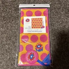 ミャクミャク　タオルハンカチーフ　万博 水玉 ドット柄