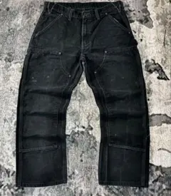 超スペシャル 状態◎ ブラックフェード ダック地 厚手 ゆるだぼ 一点物 美品