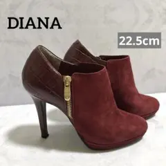 DIANA ブーティ ショートブーツ 22.5cm クロコダイルスエード