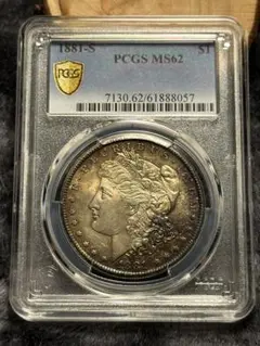 1879年 アメリカ モルガン銀貨 PCGS MS63 - メルカリ