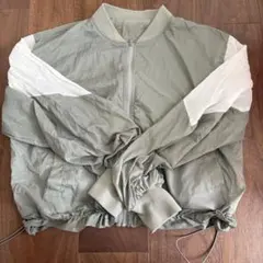 【最終価格】JEANASISホワイト ×カーキジャケット Fサイズ