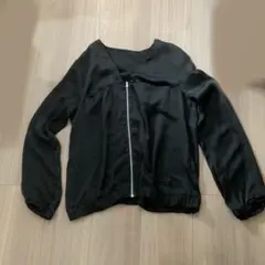 GU黒色ブルゾン風薄手生地Lサイズ