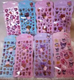 8枚セットサンリオおしりシールお尻日焼けキティクロミボンボンドロップぷくぷく立体