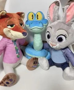 ズートピア ぬいぐるみ3点セット プライズ ニック ジュディ ゲイリー